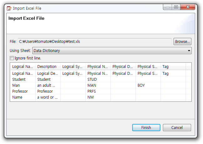 Import Export Excel