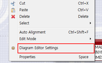 eXERD Diagram View Setting