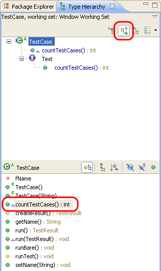 Supertype hierarchy showing method implementors