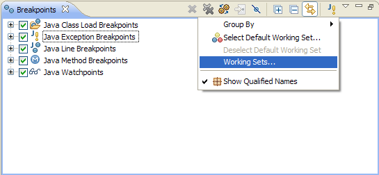 The working sets command