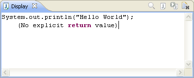 Display command result