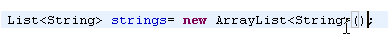 Content assist guessed and inserted type argument