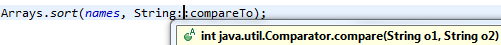 hover on '::' in method reference to show functional method
