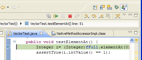 Debug view in bread crumb mode