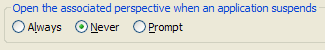 Perspectives preference page