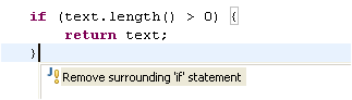 'Remove surrounding statement' quick assist