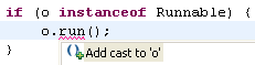 Add cast in method call targets