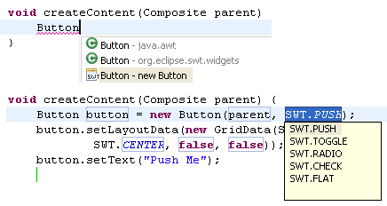 Create a button with the Button template