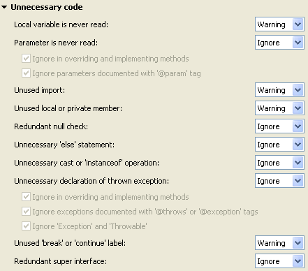 Compiler preference page