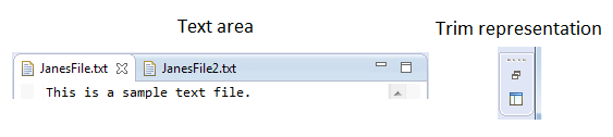 Trim representation of the Editor Area