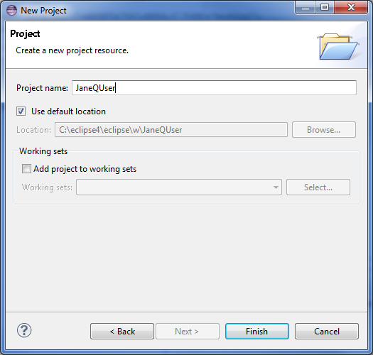 New Project Wizard