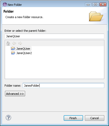 New Folder Wizard