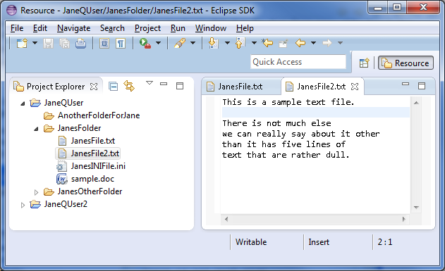 Eclipse Workbench