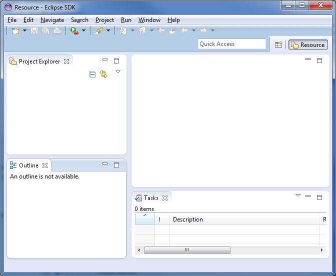 Outline view selected