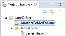 Project Explorer view