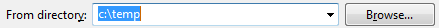 Import Wizard. From directory field.