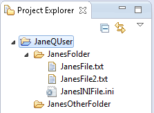 Project Explorer view