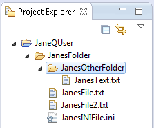 Project Explorer view