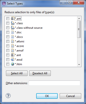 Type Selection Dialog