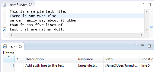 Tasks view