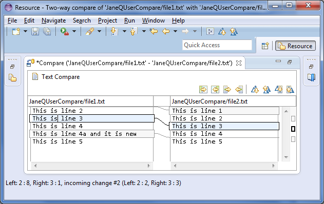 Compare editor