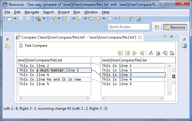 Compare editor
