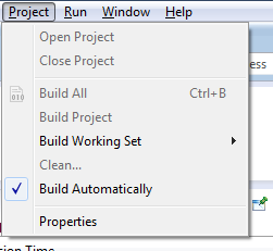 Image of the Build All Menu Item.